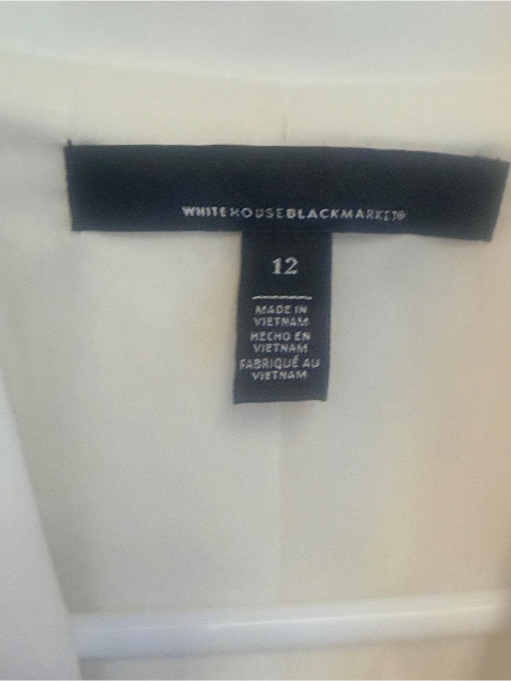White House Black Market Cream Double-Breasted Blazer with Black Trim size 12 - Picture 8 of 11